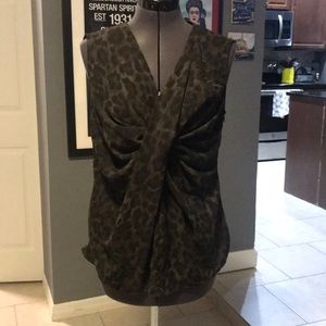 Sleeveless sheer blouse